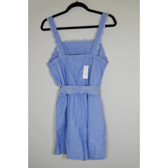 NWT loft romper blue and white with pockets size medium - Picture 2 of 4
